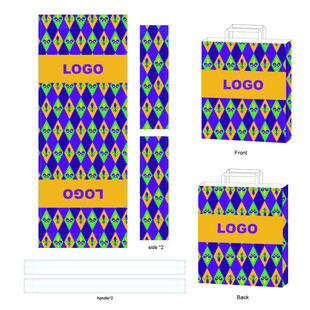 多彩几何图案品牌包装设计
