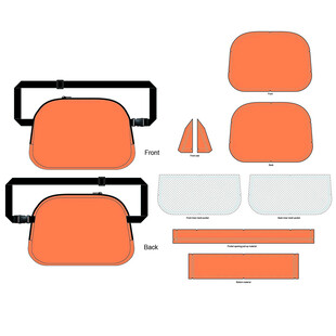 橙色背包装展示