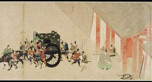 古代战车出征场景图