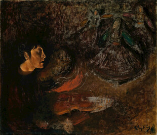 神秘古老壁画中的人物形象