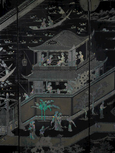 古代庭院生活场景图