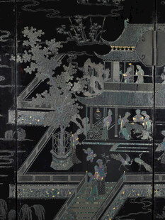 古代庭院生活场景图