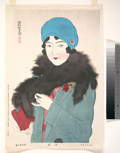 复古装扮的优雅女性