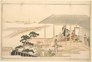 古代庭院生活场景图