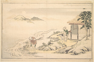 古代山水人物景致图