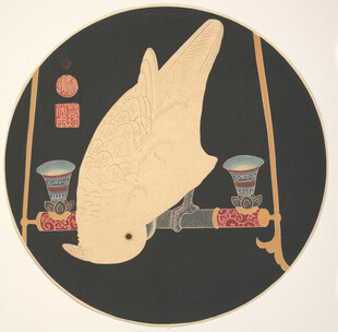 圆形图案中的神秘动物形象