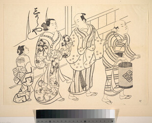 日本古代人物场景画作