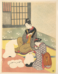 日本传统服饰女子室内场景