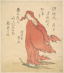 红衣行者的古典飘逸瞬间