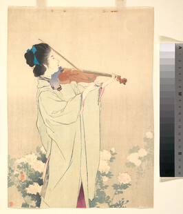 古风女子优雅拉小提琴