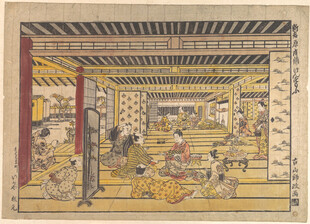 古代室内场景人物活动图