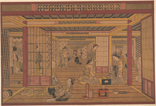 古代室内场景人物插画