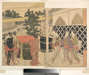 古代庭院人物活动场景图