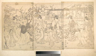 古代人物场景绘画