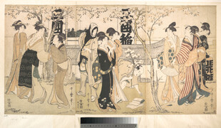 古代人物场景绘画