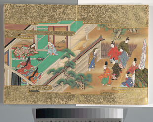 古代庭院生活场景画作