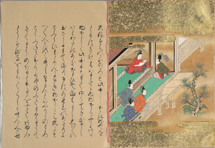 古代庭院生活场景图