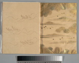 复古风手绘风景纸张画面