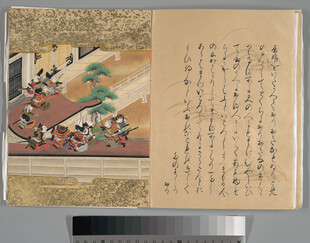 古代画卷中的人物活动场景