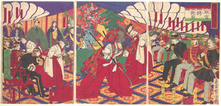 复古风格华丽场景插画