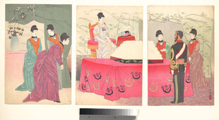 古代宫廷乐舞场景图