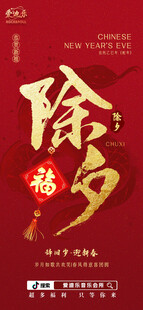 除夕海报 喜庆迎新春