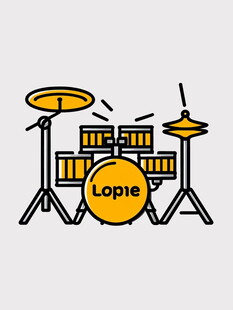 简约风格架子鼓图标设计