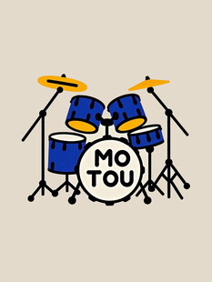 简约风架子鼓图案设计