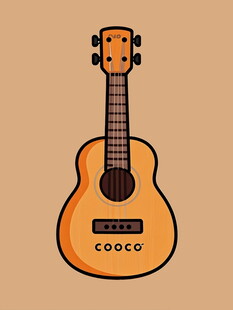 简约风格的木质吉他