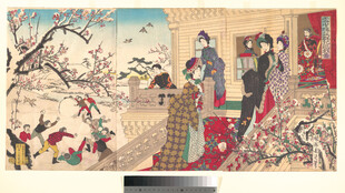 古代人物场景绘画