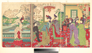 古代人物屏风画艺术图景