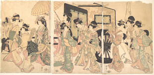 古代热闹出行场景图