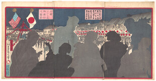 复古风格城市景观剪影