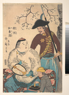 武士与艺伎场景图