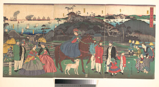 古代人物场景绘画