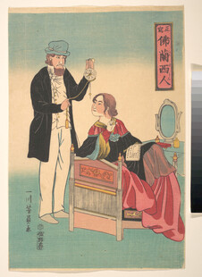 西方人与日本艺伎交流场景