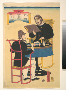 复古理发场景艺术画作