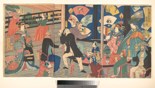 古代多彩人物场景画作