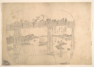 古代建筑场景手绘图