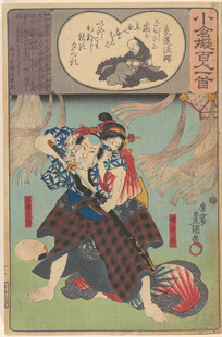 日本武士战斗浮世绘画面