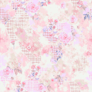 粉色花卉拼接图案背景