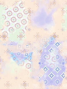 梦幻多彩几何图案背景图