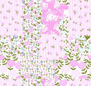 粉色花卉图案背景纹理