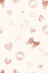 粉色浪漫爱心蝴蝶结图案