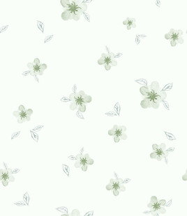 清新小白花无缝图案背景