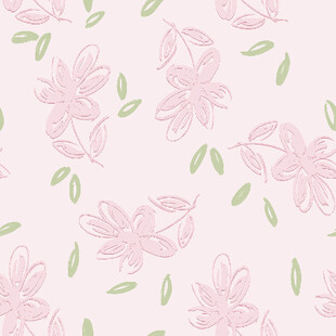 粉色花卉绿叶图案背景