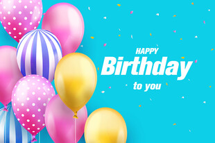 生日气球背景图