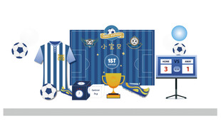 足球主题生日布置场景