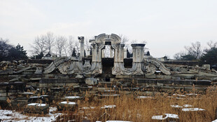 圆明园遗址雪景