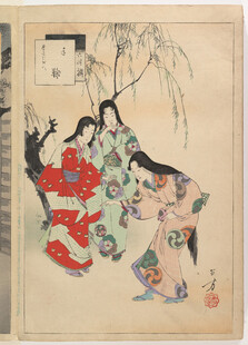 古代仕女嬉戏图